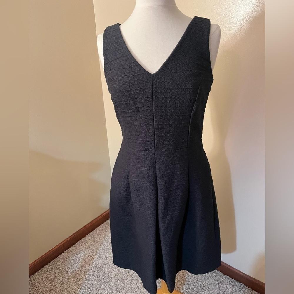 Banana Republic Black Fit And Flare Sleeveless Dress Sz 6 EUC